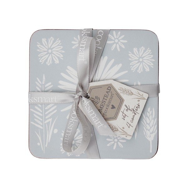 sottobicchieri in sughero azzurro in set di 4 pezzi Homestead - Cooksmart ®-image-1