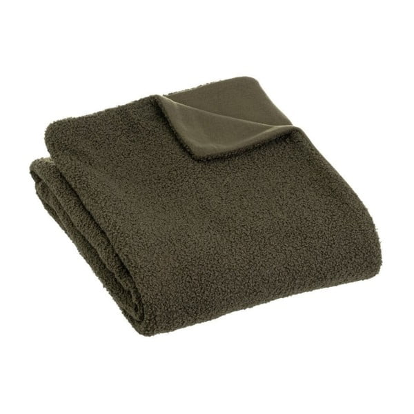 Coperta verde in sherpa 130x160 cm Sherpa Bouclé – Casa Selección