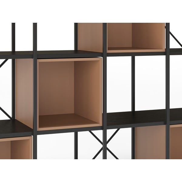 Libreria in nero e mattone 140x179 cm Anya - Marckeric-image-4