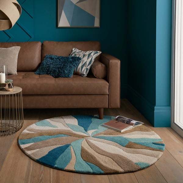 Tappeto rotondo turchese ø 133 cm Zest Infinite - Flair Rugs-image-1