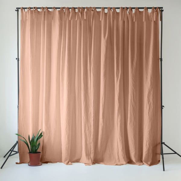 Tenda rosa marrone in lino 140x300 cm Cafe Creme – Linen Tales