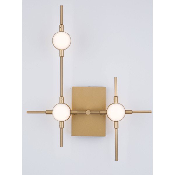 Lampada da parete LED dorata in metallo Atomo – Nova Luce-image-2