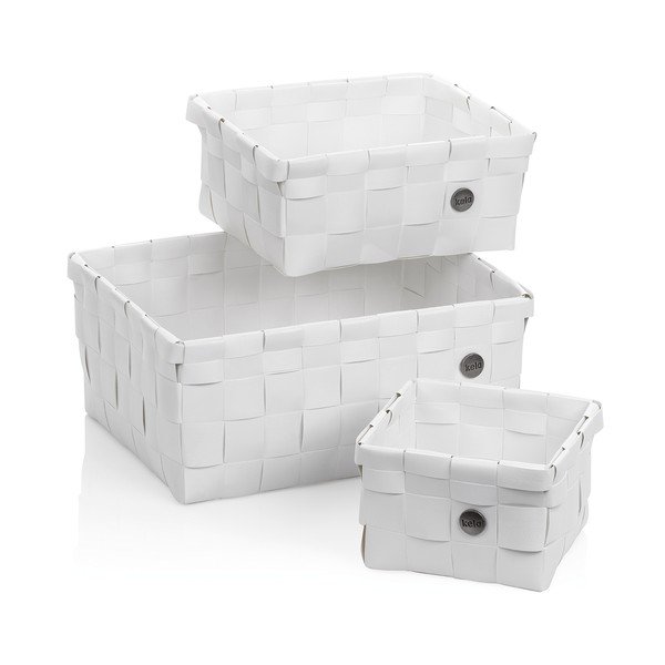 Set di 3 cestini portaoggetti bianchi Neo - Kela