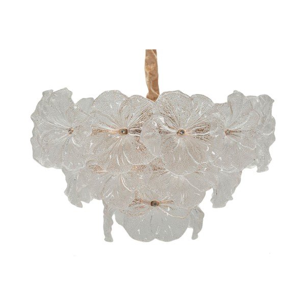 Lampadario dorato in metallo con paralume in vetro ø 47 cm Ibiscus – Mauro Ferretti-image-2