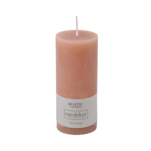 Candela rosa cipria Ruggine, tempo di combustione 58 h Rustic - Rustic candles by Ego dekor