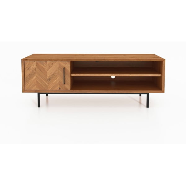 Tavolo TV in legno di quercia di colore naturale 144x50 cm Abies - The Beds