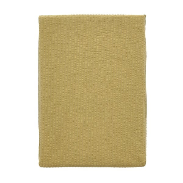 Biancheria da letto gialla in cotone biologico 200x140 cm Wave Straw - Södahl-image-2