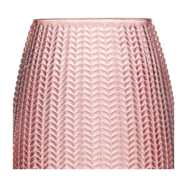 Vaso rosa chiaro in vetro (altezza totale 24 cm) Sevilla – Restilo-image-2