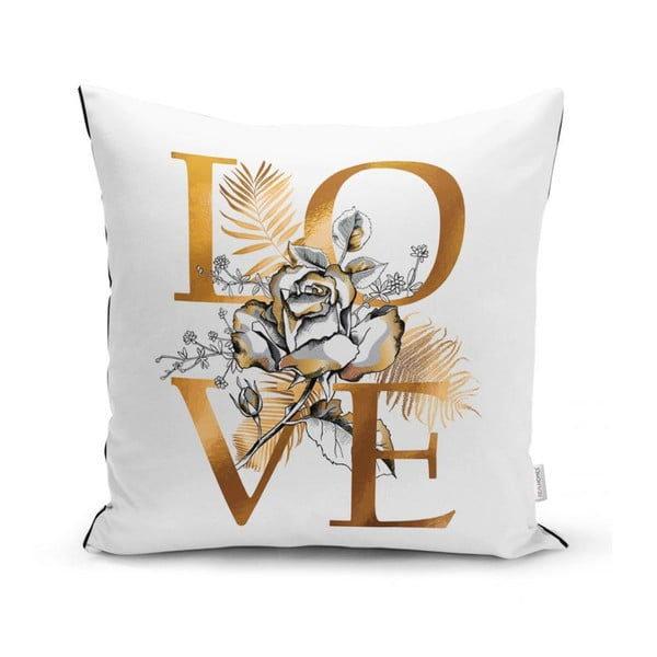 Federa per cuscino Golden Love Sign, 45 x 45 cm - Minimalist Cushion Covers