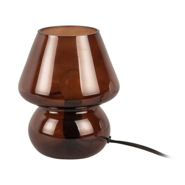 Lampada da tavolo in vetro marrone scuro Vetro, altezza 18 cm - Leitmotiv-image-2