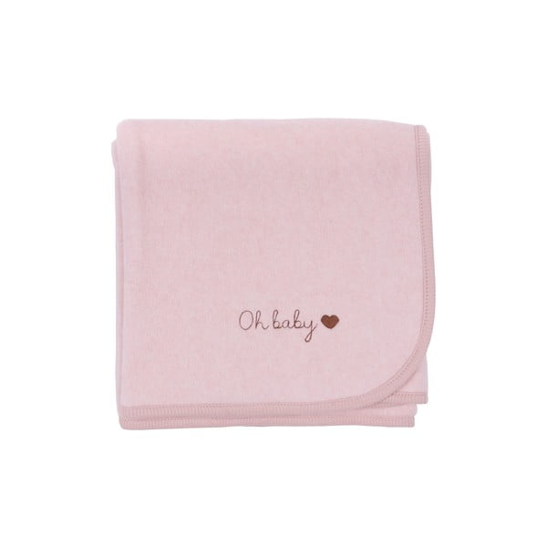 Coperta per neonato in cotone organico rosa 75x90 cm Organic - Malomi Kids