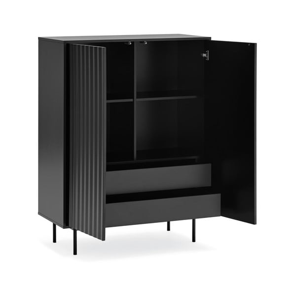 Cassettiera alta nera 97x130 cm Sierra - Teulat-image-4