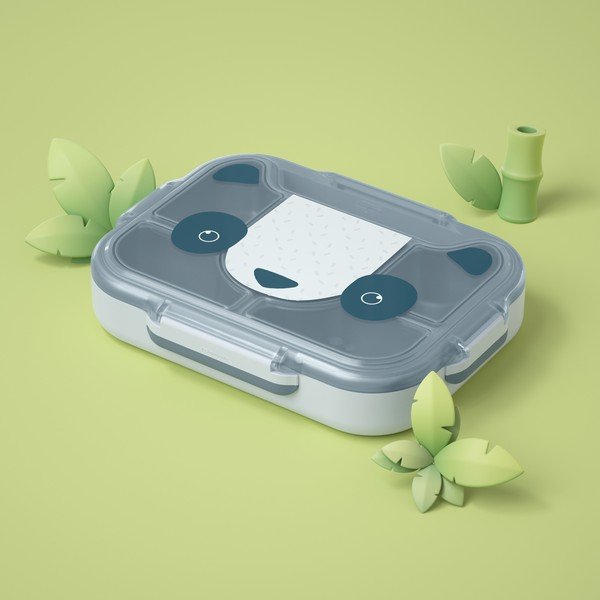 Scatola per la merenda dei bambini Wonder Blue Panda - Monbento-image-1
