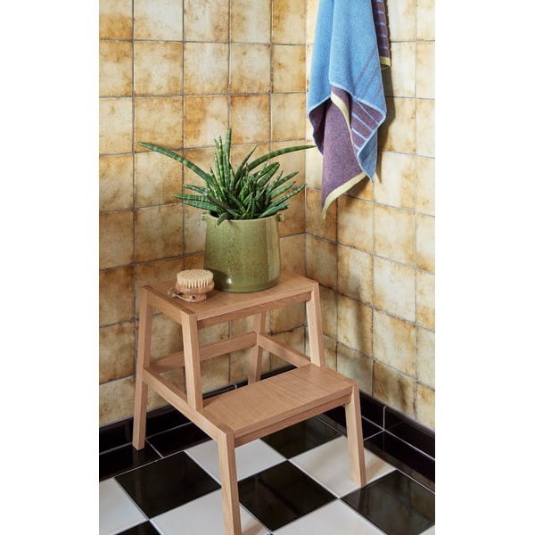 Asciugamano da bagno in cotone blu-viola Dora, 70 x 140 cm - Hübsch-image-2