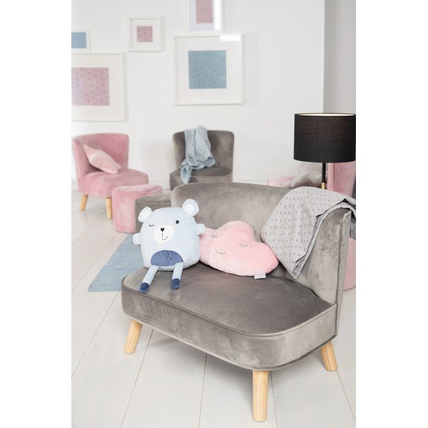 Divano per bambini in velluto grigio chiaro 70 cm Lil Sofa - Roba-image-3
