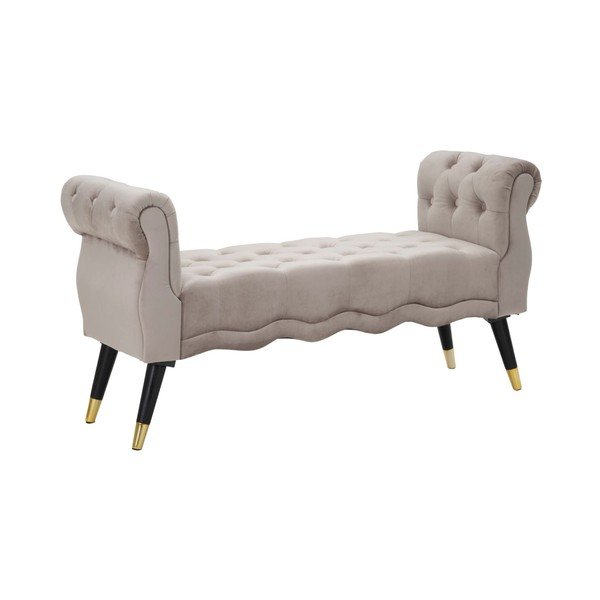 Panchina grigio tortora con rivestimento in velluto Paris – Mauro Ferretti-image-2