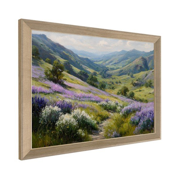 Dipinto stampato con cornice inclusa 75x56 cm Violet Hills – Styler-image-3