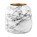 Vaso in ferro bianco e nero Marmo, altezza 12,5 cm - PT LIVING