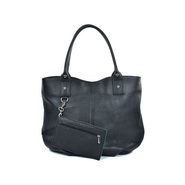 Černá kožená kabelka Mangotti Bags Adalina