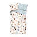 Set copripiumino e federa da bambini blu/beige in cotone per letto singolo 140x200 cm Eclips – Good Morning