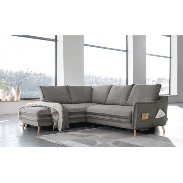 Divano letto angolare grigio (angolo sinistro) Charming Charlie - Miuform-image-3
