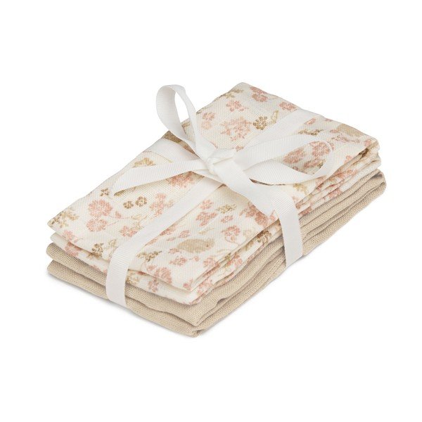 Manopole in set beige in cotone organico 4 pz 30x30 cm Augusta – Cam Cam Copenhagen