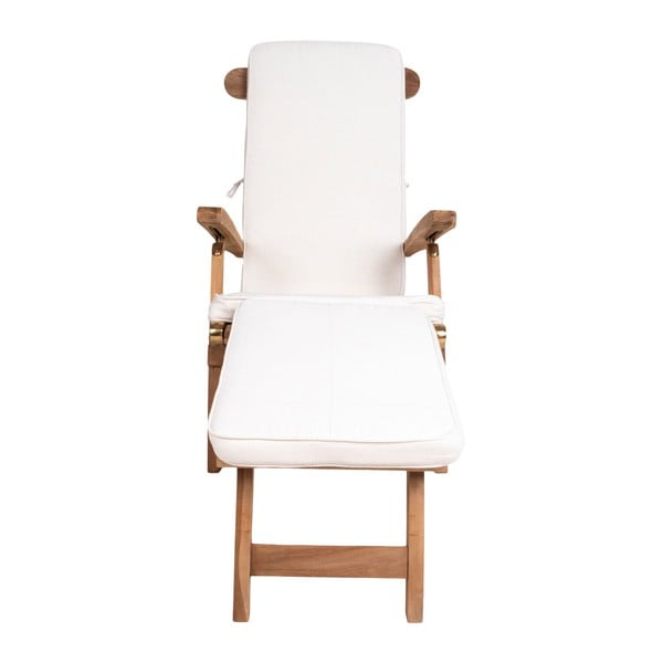 Cuscino di seduta in cotone bianco per sdraio da esterno Arrecife - House Nordic-image-3