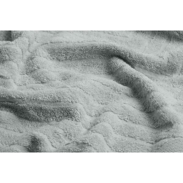 Set di asciugamani per viso e corpo tipo terry grigio chiaro in cotone 2 pz – Foutastic-image-2