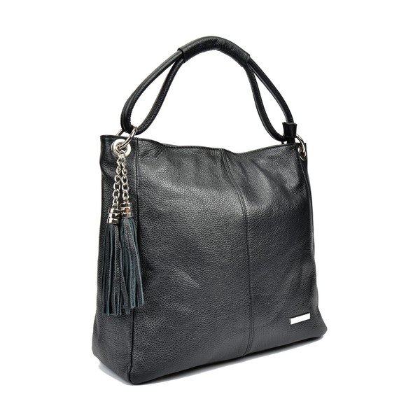 Borsa in pelle nera Kare Nero - Anna Luchini-image-2