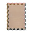 Tappeto in lana tessuto a mano color crema 200x290 cm Leo Scallop - Flair Rugs