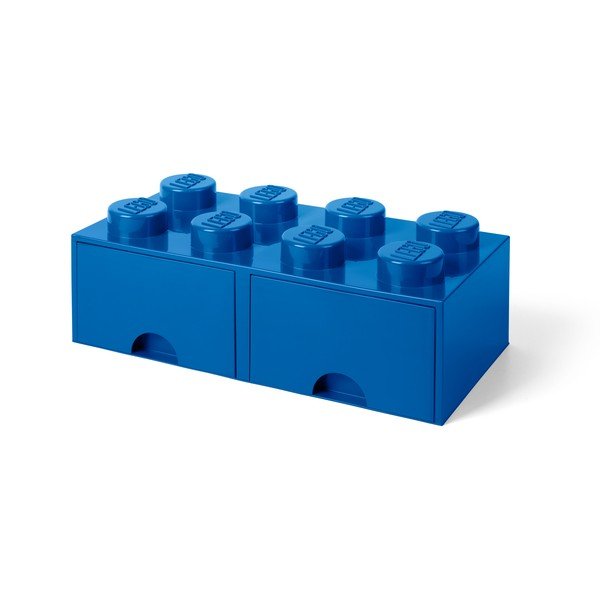Scatola portaoggetti blu scuro con due cassetti - LEGO®-image-2