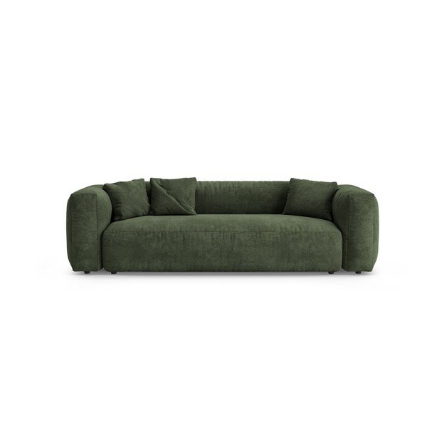 Divano componibile verde allungabile con rivestimento in velluto 264 cm – Micadoni 