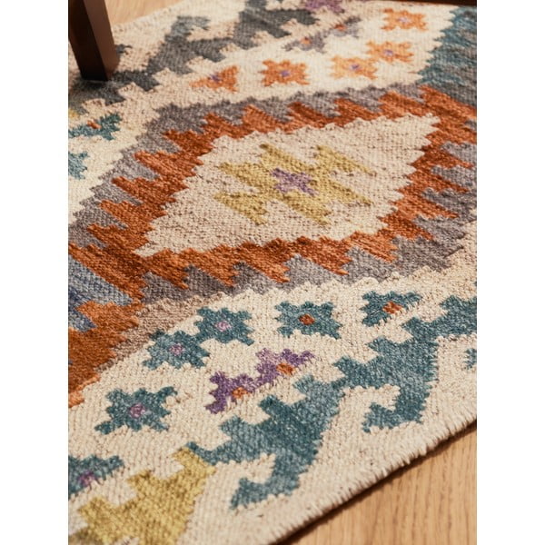 Passatoia in lana reversibile/tessuta a mano 60x190 cm Kamal Oasis – Nouristan-image-4