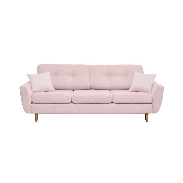 Divano letto rosa con gambe leggere Rose - Mazzini Sofas-image-2