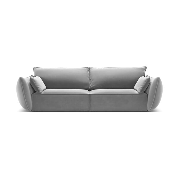 Divano grigio chiaro con rivestimento in velluto 208 cm Vanda – Mazzini Sofas