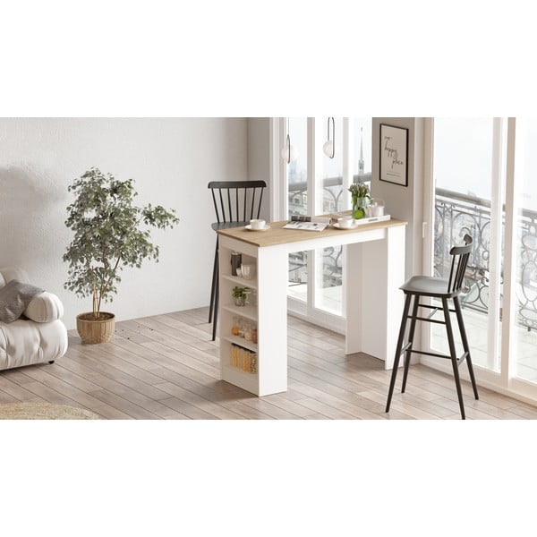 Tavolo da bar con piano in rovere 52x120 cm Peru - Marckeric-image-1