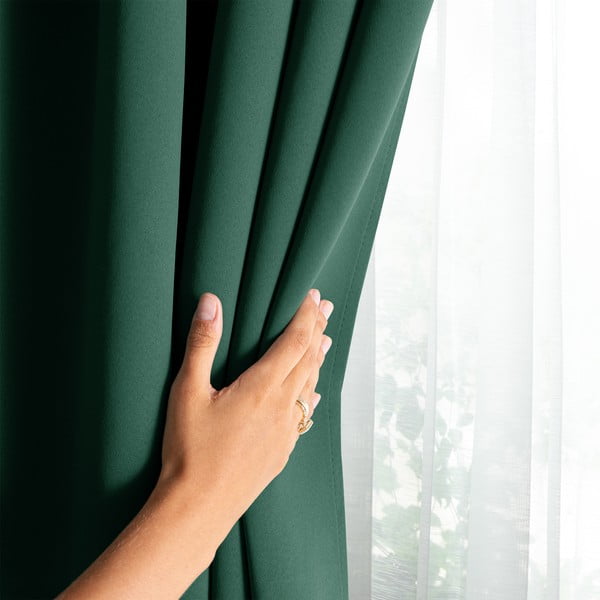 Tenda parzialmente oscurante verde scuro 140x175 cm Kierra – Restilo-image-2