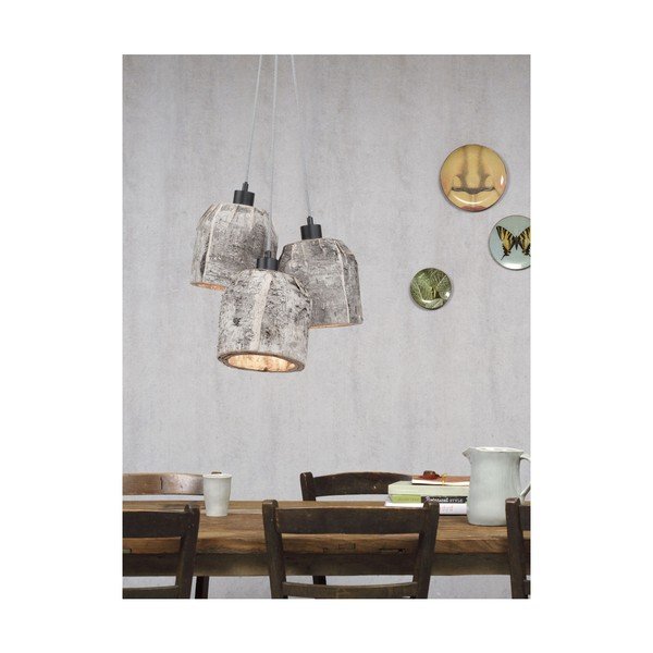Lampada a sospensione in legno di betulla Aspen Triple - Citylights-image-2