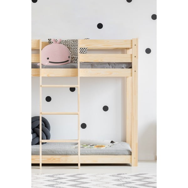 Letto a castello in legno di pino 90x200 cm CLP - Adeko-image-2