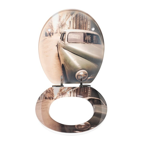 WC sedátko a snadným zavíráním Wenko Old Time Car, 44,5 x 38 cm-image-1