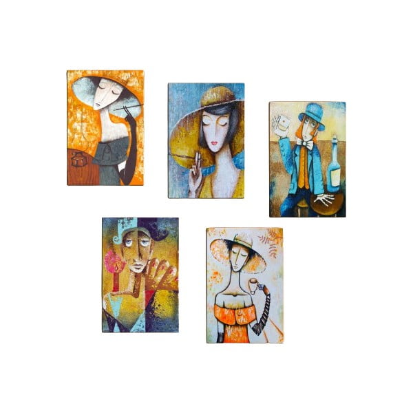 Set di 5 dipinti di donne moderne Modern Women - Tablo Center