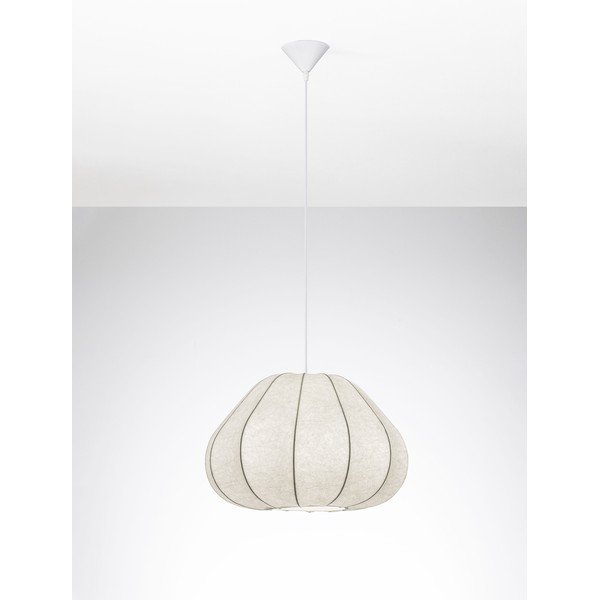 Lampadario bianco opaco in tessuto ø 50 cm Bora – Nova Luce-image-4