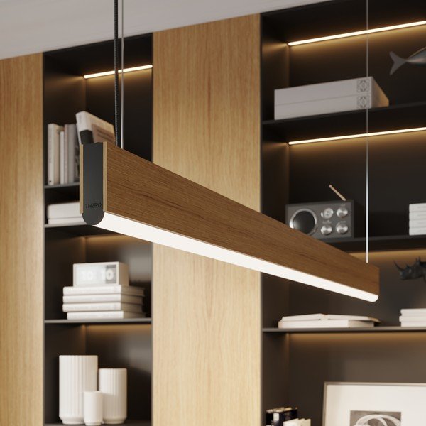 Lampadario LED di colore naturale in legno massiccio LYKKE – Thoro-image-3
