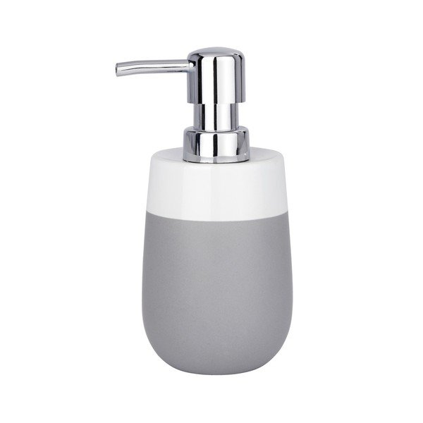Distributore di sapone in ceramica bianca e grigia wenko Malta - Wenko-image-1