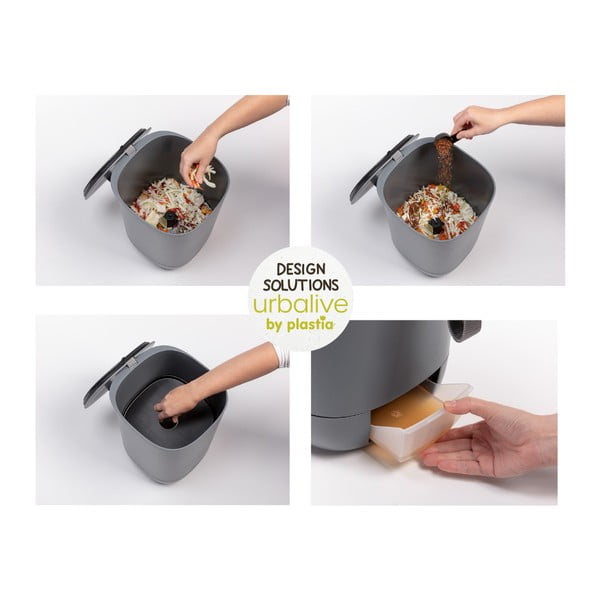 Compostiera bokashi grigia - Plastia-image-2