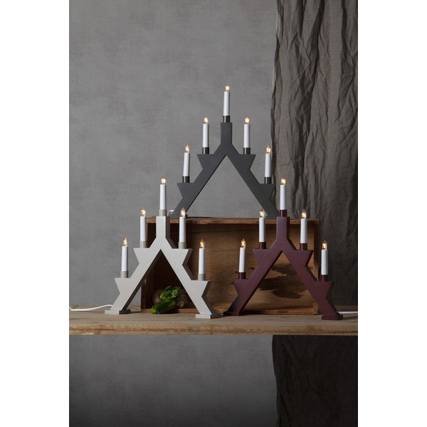 Portacandele LED con alimentazione a corrente (altezza totale 41 cm) Zack – Star Trading-image-2