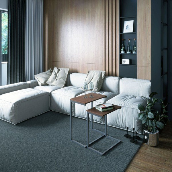 Tavoli pieghevoli con piano in rovere in set di 2 30x48 cm Jalt - Homede-image-1