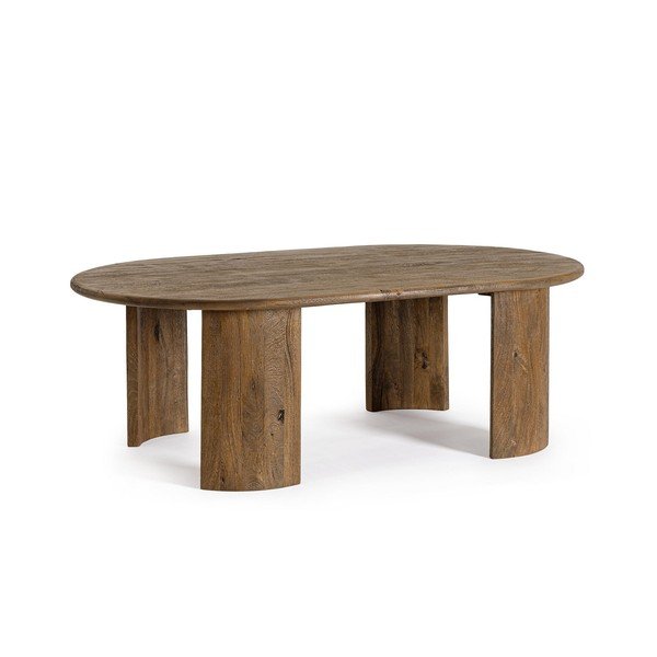 Tavolino da salotto di colore naturale in mango massiccio 80x130 cm Orlando – Bizzotto
