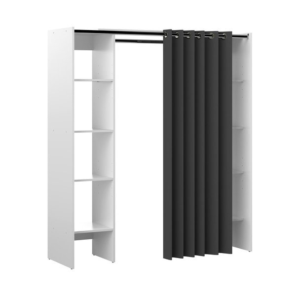 Armadio in bianco e nero 185x182 cm Tom - TemaHome-image-2