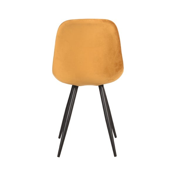 Sedie da pranzo in velluto color senape in set di 2 pezzi Capri - LABEL51-image-2